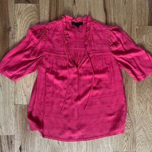 Sanctuary Ruffle Neck Short Sleeve Top